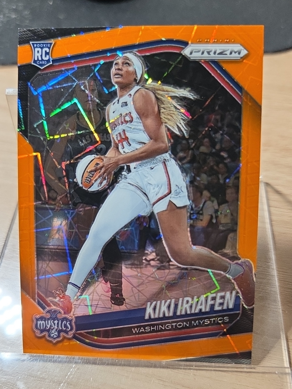 Panini Prizm Orange Kiki Iriafen Washington Mystics Card